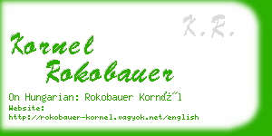 kornel rokobauer business card